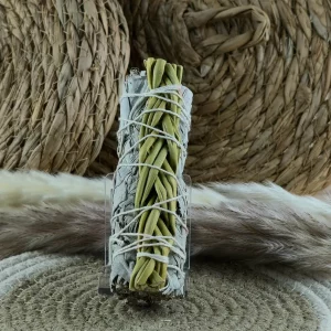 White Sage & Sweetgrass Smudge Stick